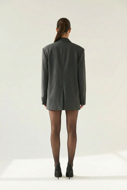 Oversized Womens Blazer with Notched Lapel Fit