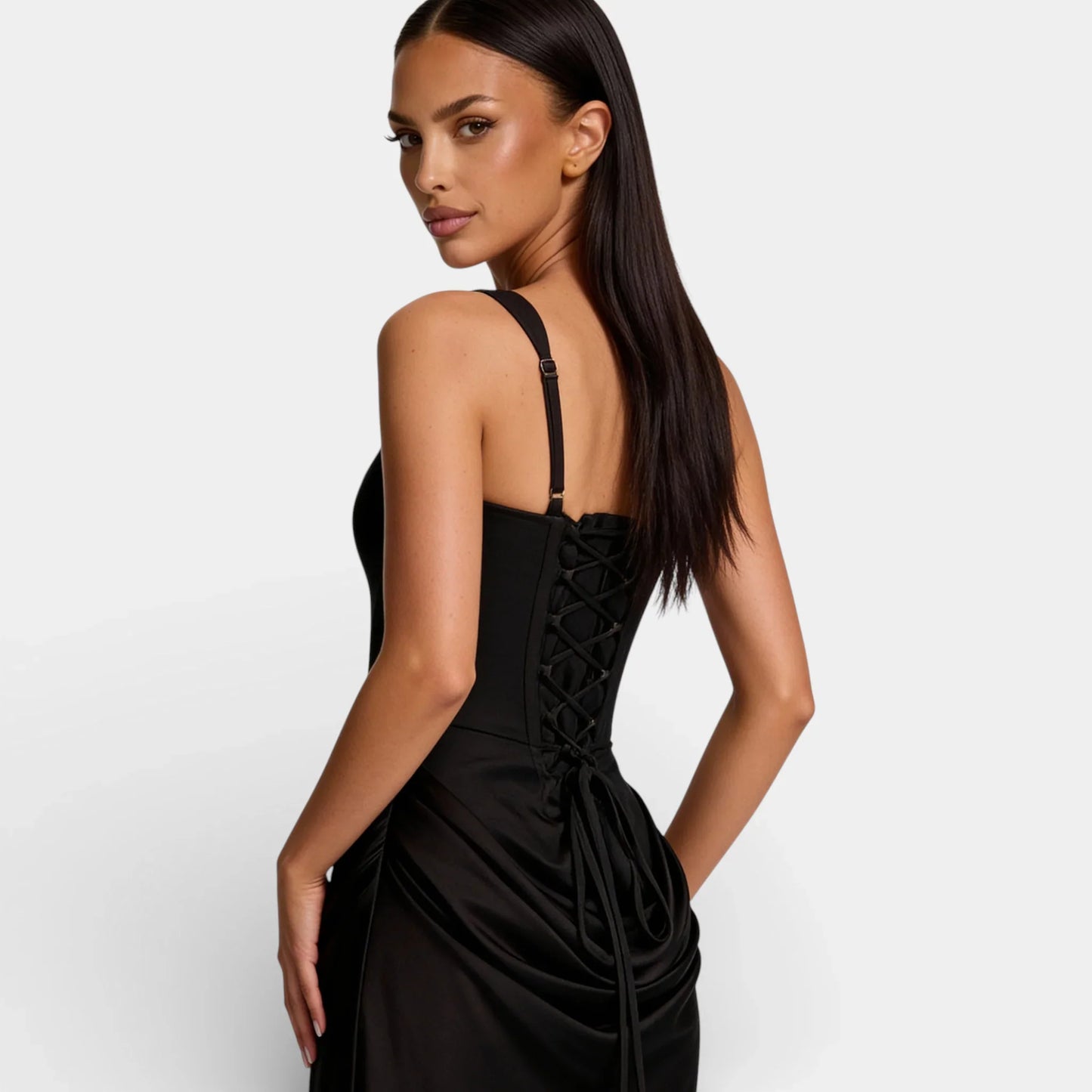 Damen Abendkleid mit Karree-Ausschnitt | Maxi