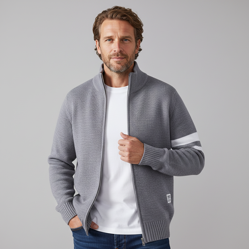 Zenon | Sweter dzianinowy na zamek