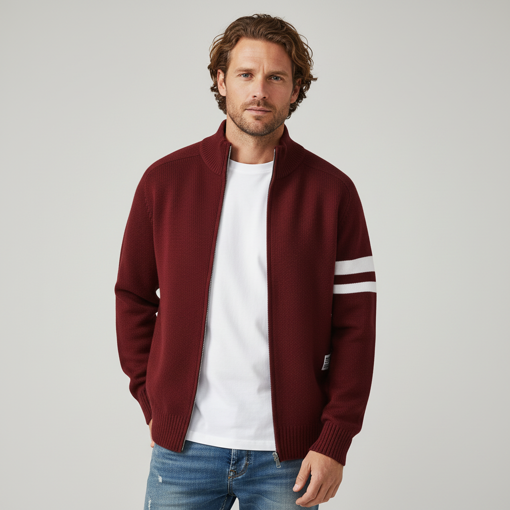 Zenon | Sweter dzianinowy na zamek