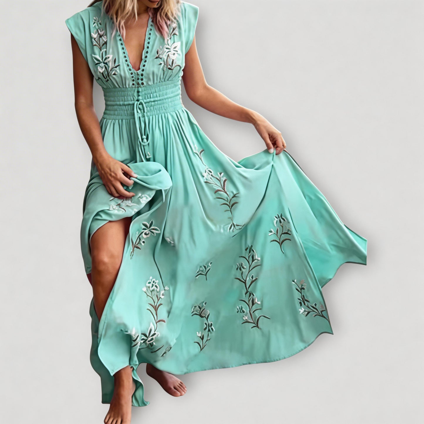 Felizia – Vestido Boho con Bordados Encantadores que Realzan tu Feminidad