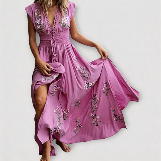 Felizia – Vestido Boho con Bordados Encantadores que Realzan tu Feminidad