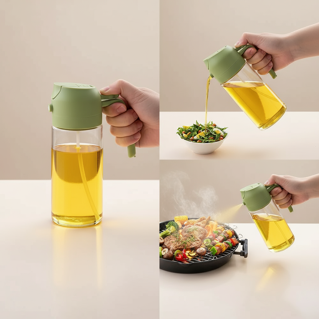 2-in-1 oil bottle Oil dispenser
