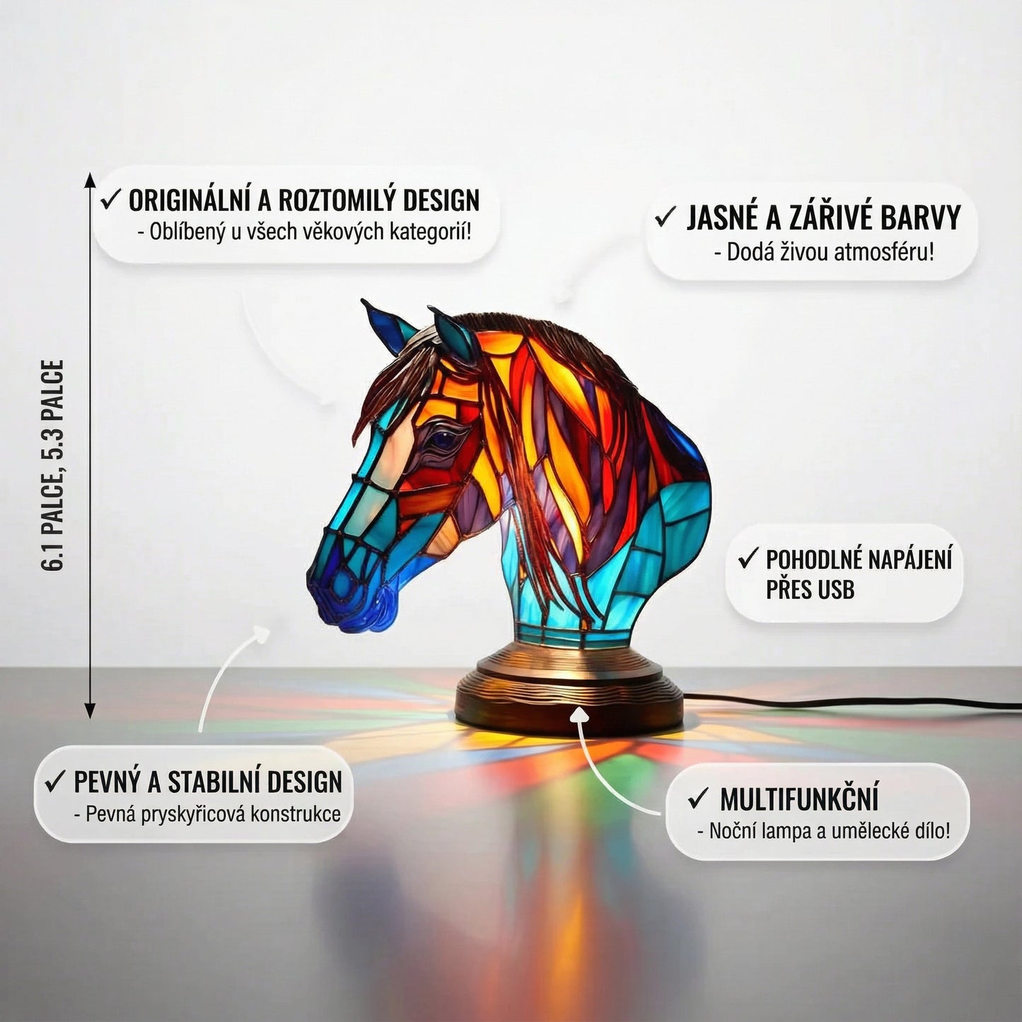 Šemík - Lampa ve vitrážích