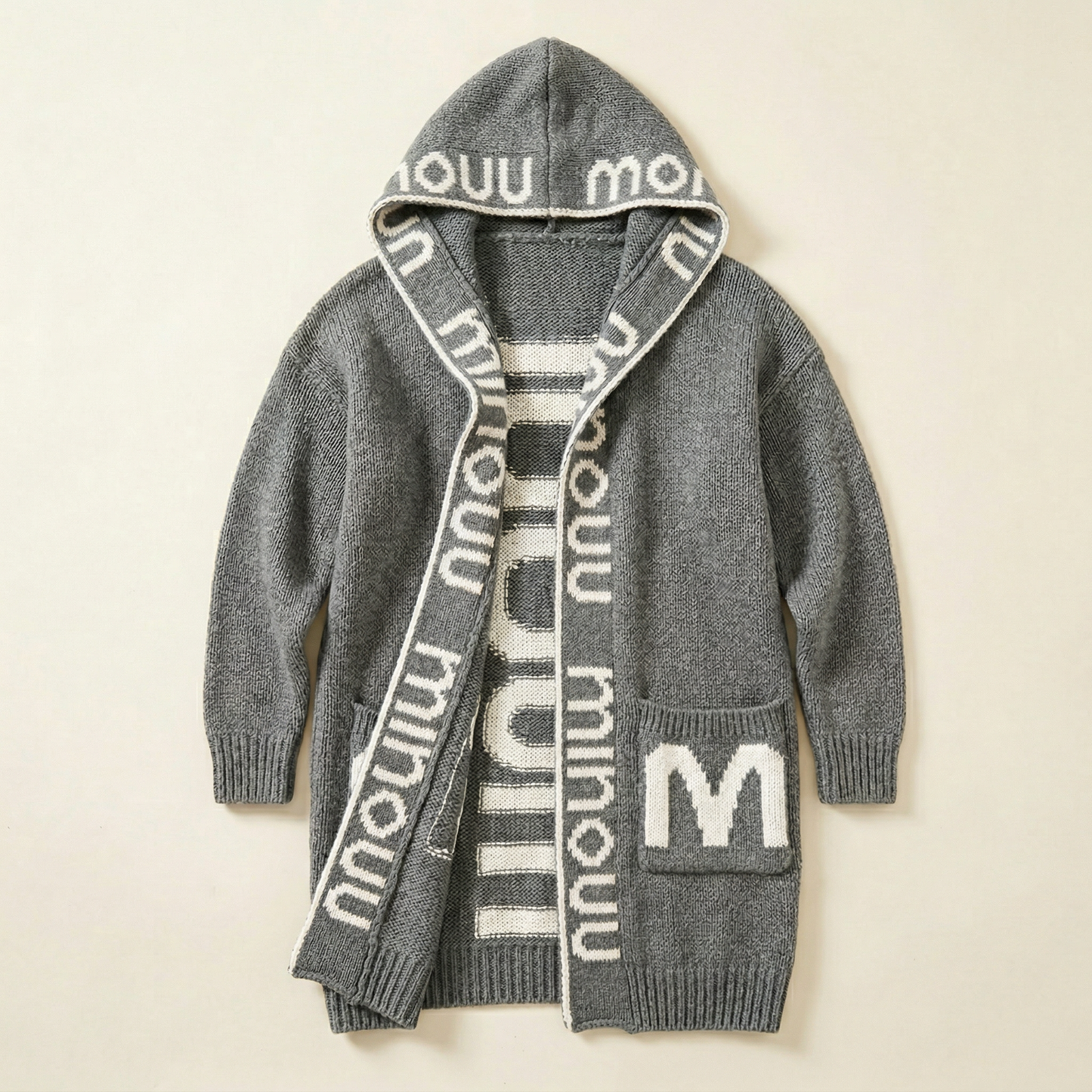 Women’s Hooded Cardigan – Open Front Knit Design