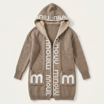 Women’s Hooded Cardigan – Open Front Knit Design
