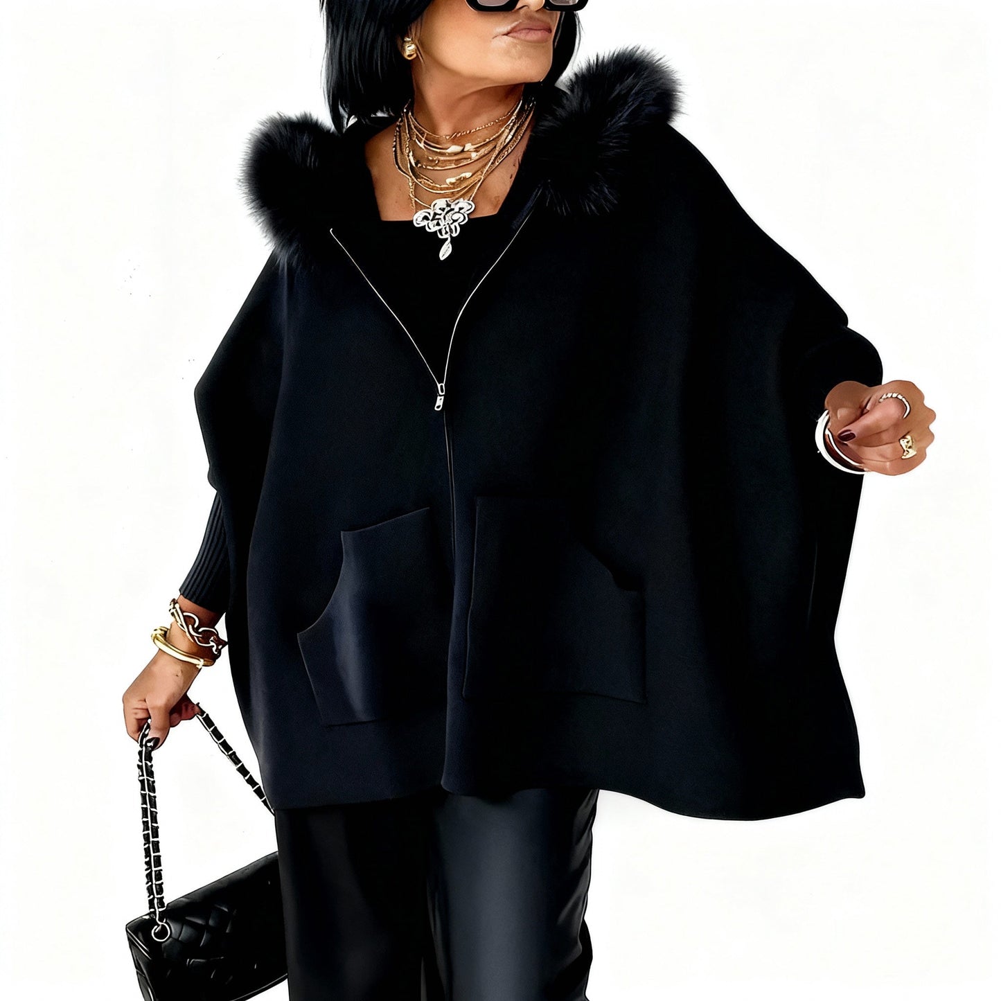 Irene™ | Luxury Hooded Silhouette Cape