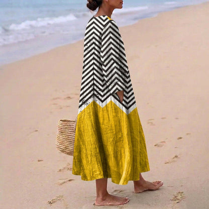 Xana - Robe Zigzag avec Contraste