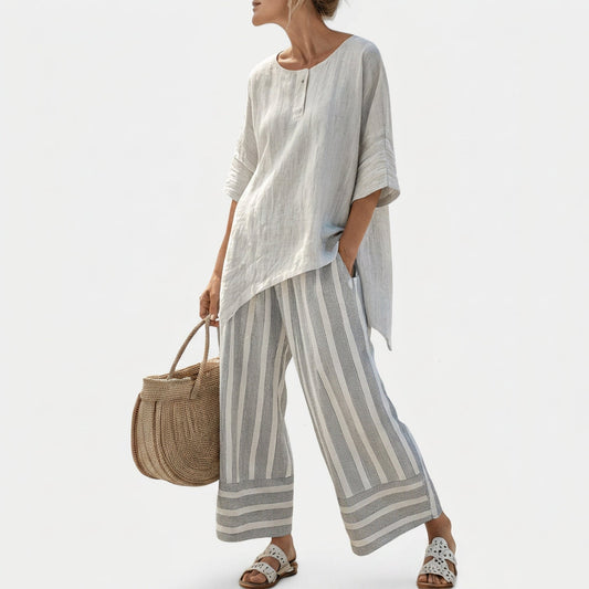 Clarisse - Asymmetrisches Blusen-Set