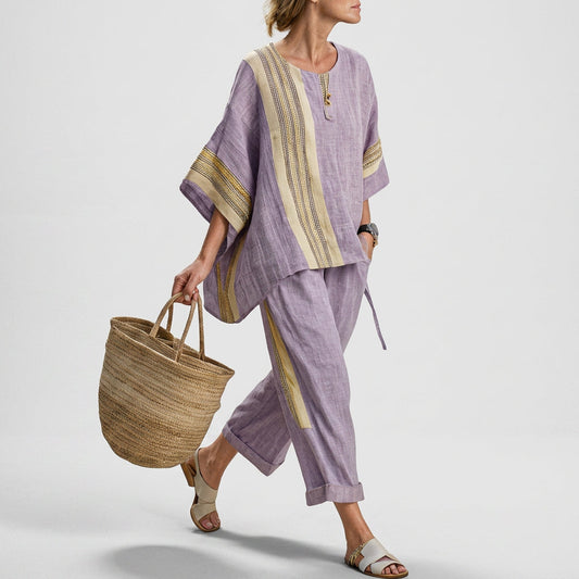Lorena - Boho-Linen- und Bambus-Set