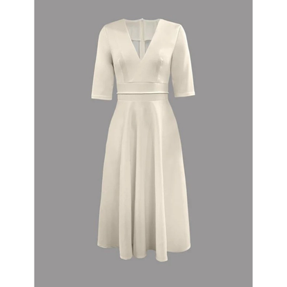 Friedelina | Damen Kleid Für Hochzeitsgast In Midi Länge Schlicht