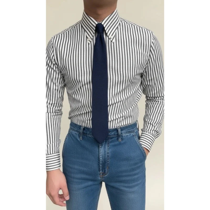 Friedhelm | Herren Hemd Langarm Streifen Elegant