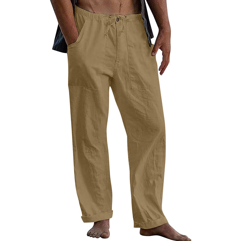 Men’s Cotton Linen Trousers | Relaxed Fit Summer Wear