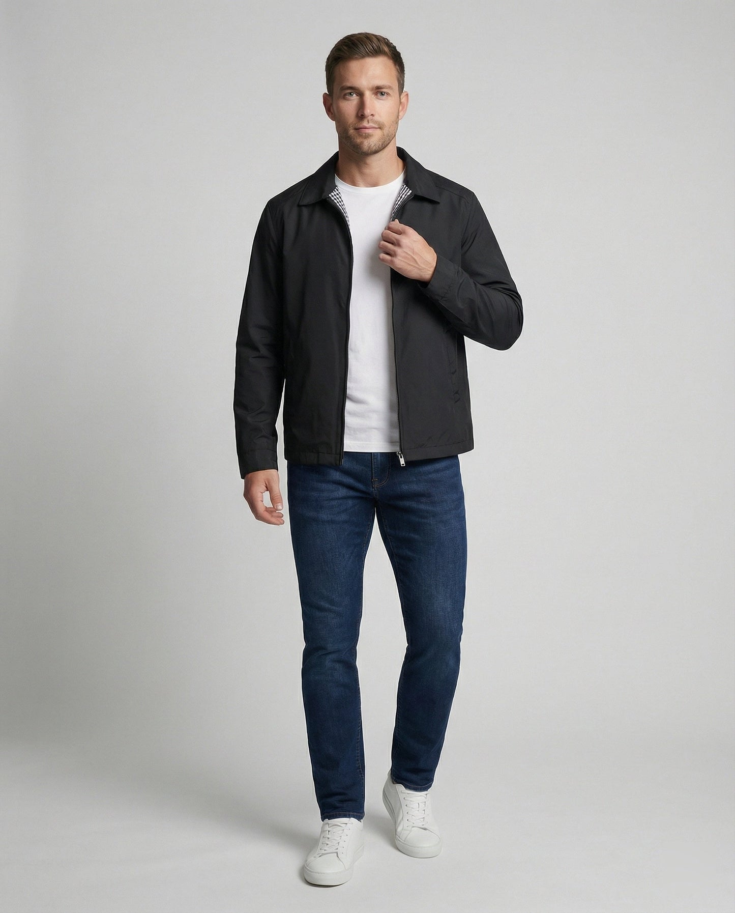 Alaric | Luxuriöse Herrenjacke | Summer Jacket – Elegant Men’s Premium Outerwear in Lightweight Smooth Fabric