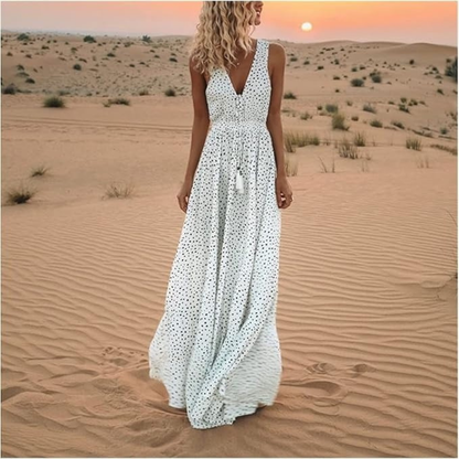 Gabriella | Damen Leichtes Elegantes Feminines Maxikleid Boho
