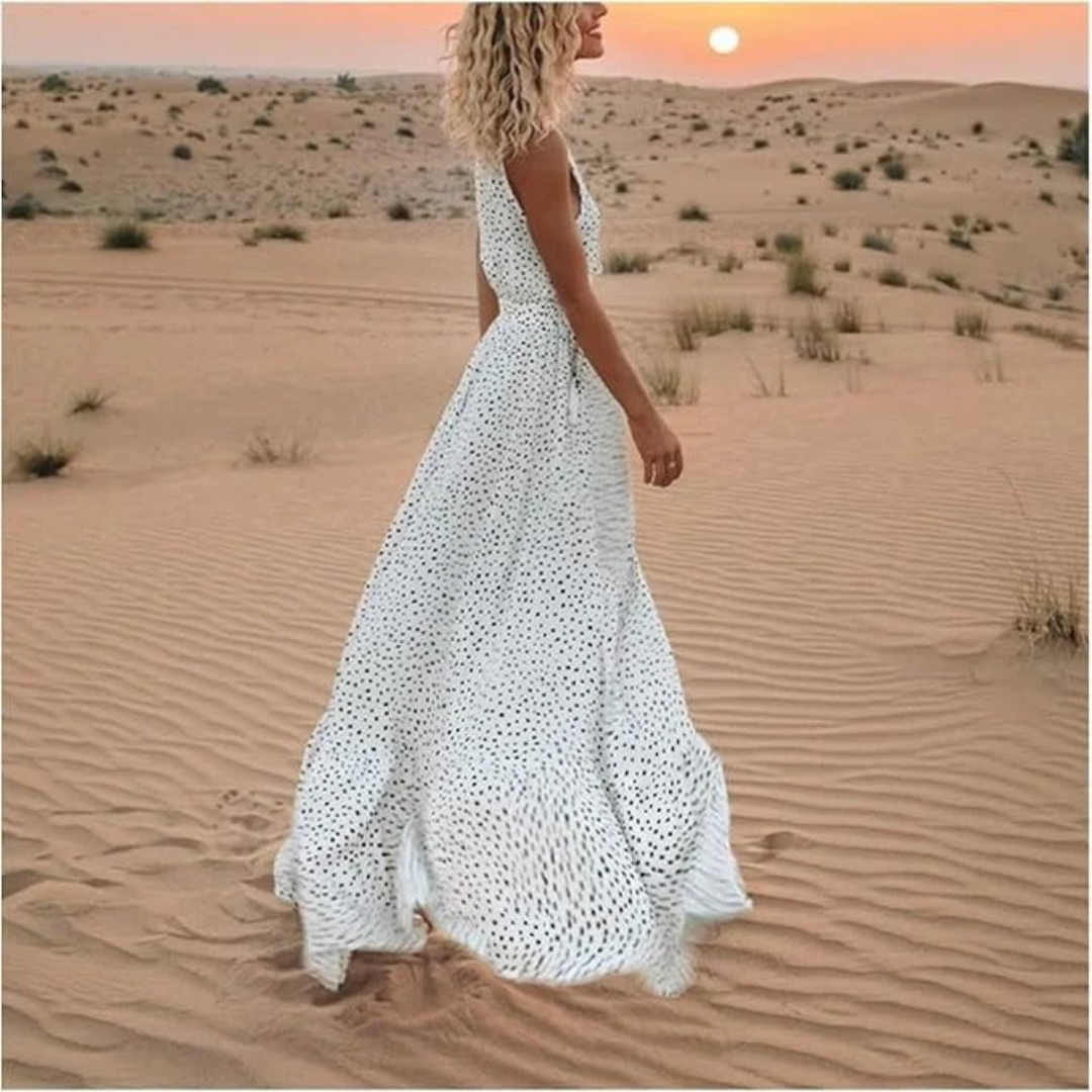 Gabriella | Damen Leichtes Elegantes Feminines Maxikleid Boho