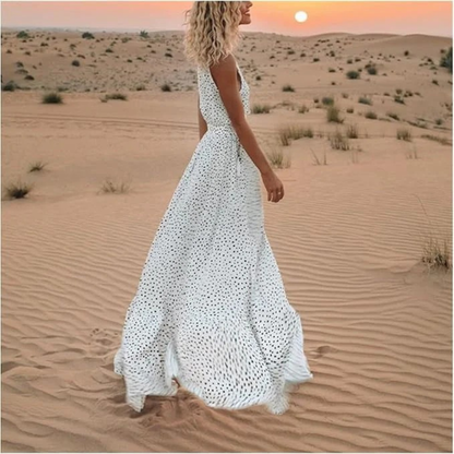 Gabriella | Damen Leichtes Elegantes Feminines Maxikleid Boho