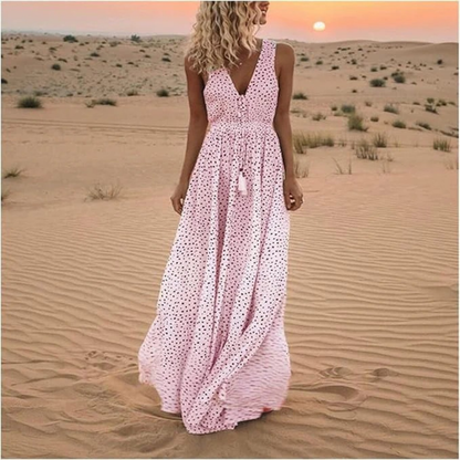 Gabriella | Damen Leichtes Elegantes Feminines Maxikleid Boho