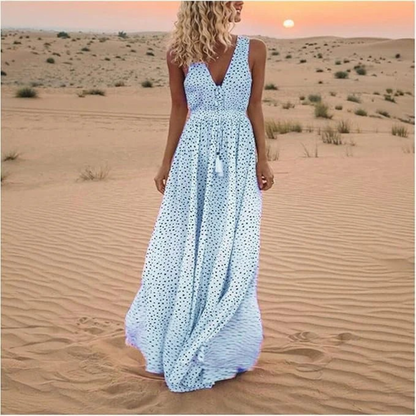Gabriella | Damen Leichtes Elegantes Feminines Maxikleid Boho