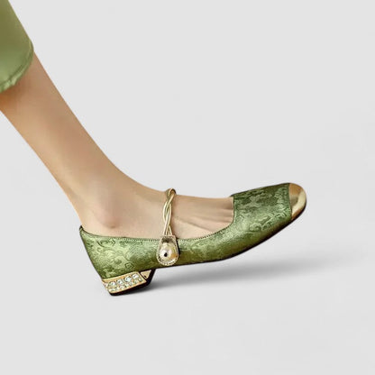 Womens Strap Detail Low Heel Shoes