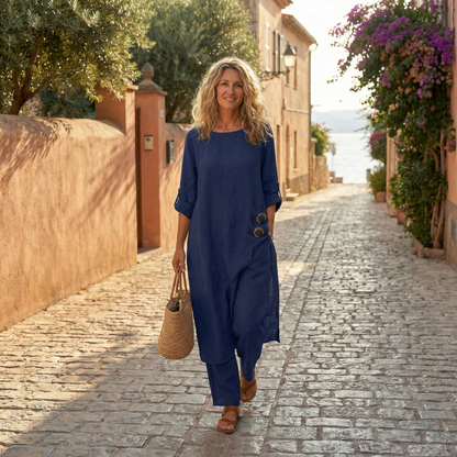 Giada Fontana™ Breathable Cotton Linen Two-Piece Set