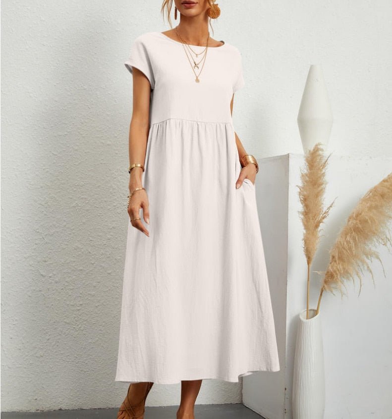 Women’s Maxi Summer Dress – Lightweight Breathable Comfortable Elegant Casual Holiday Everyday Fit