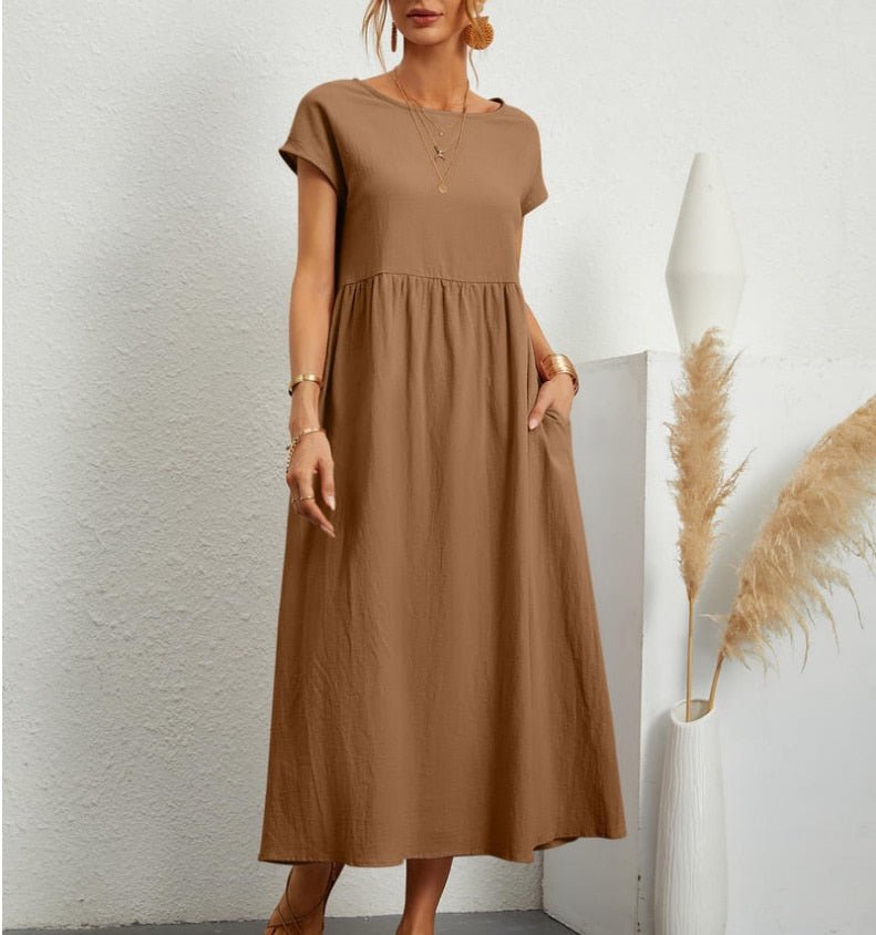 Women’s Maxi Summer Dress – Lightweight Breathable Comfortable Elegant Casual Holiday Everyday Fit