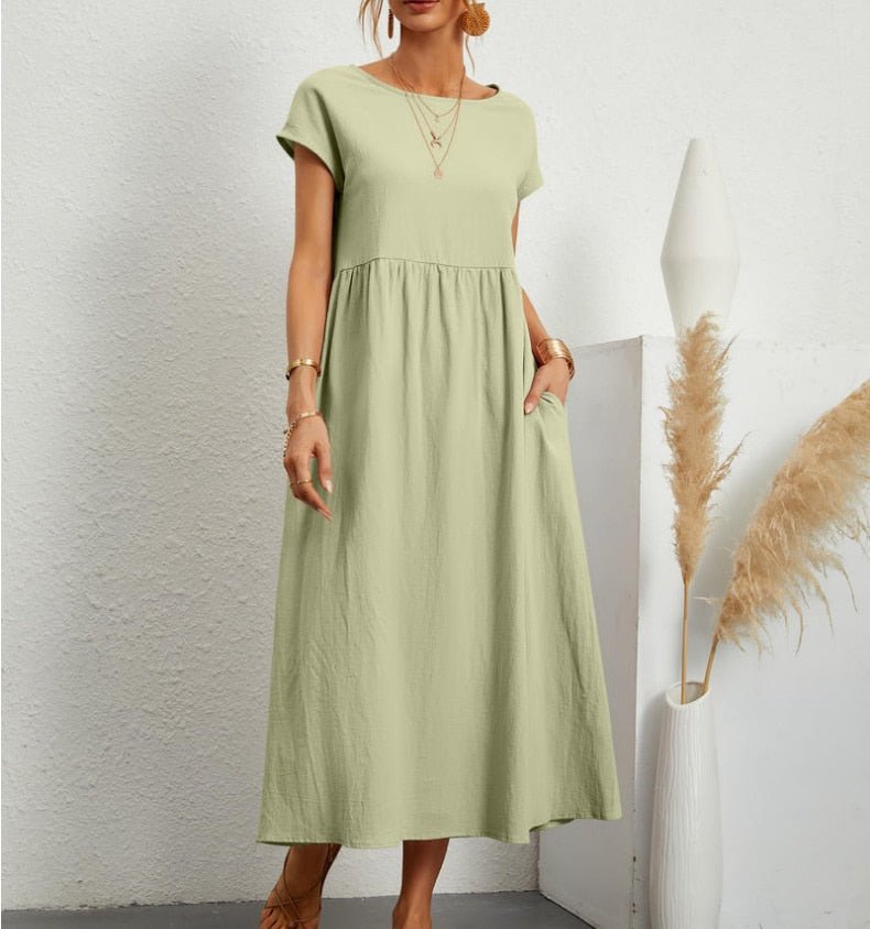 Women’s Maxi Summer Dress – Lightweight Breathable Comfortable Elegant Casual Holiday Everyday Fit