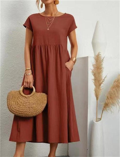 Women’s Maxi Summer Dress – Lightweight Breathable Comfortable Elegant Casual Holiday Everyday Fit