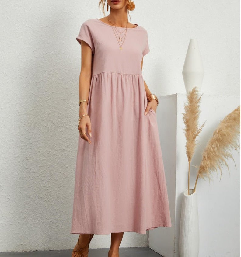 Women’s Maxi Summer Dress – Lightweight Breathable Comfortable Elegant Casual Holiday Everyday Fit