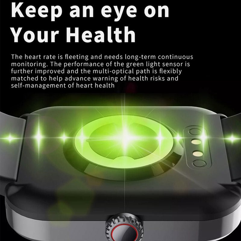 GlucoWatch - Blood Sugar Monitoring Smartwatch-Black-State of Style