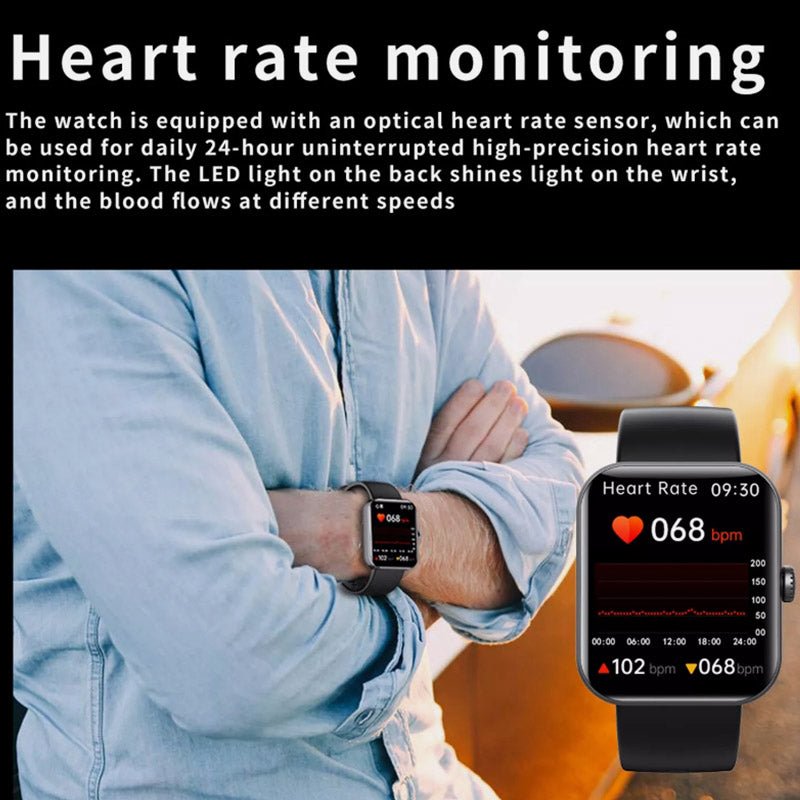 GlucoWatch - Blood Sugar Monitoring Smartwatch-Black-State of Style