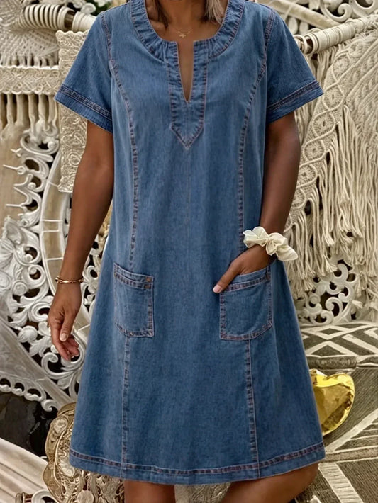 Women Summer Casual Pocket Dress