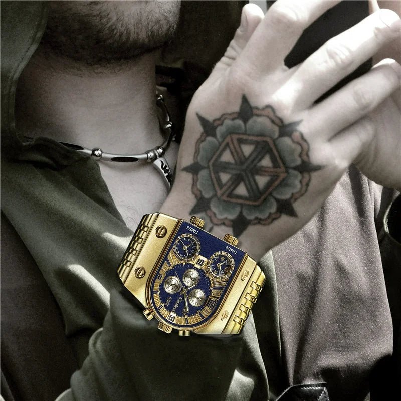 Aurelux –  Goldene Wasserdicht Luxus-Herrenuhr