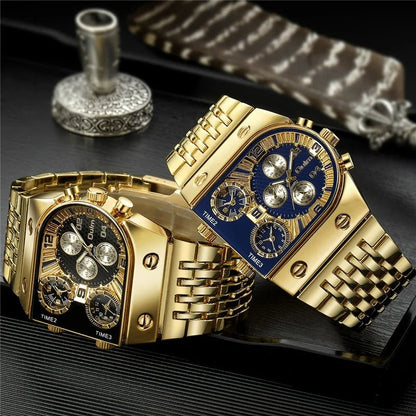 Aurelux –  Goldene Wasserdicht Luxus-Herrenuhr
