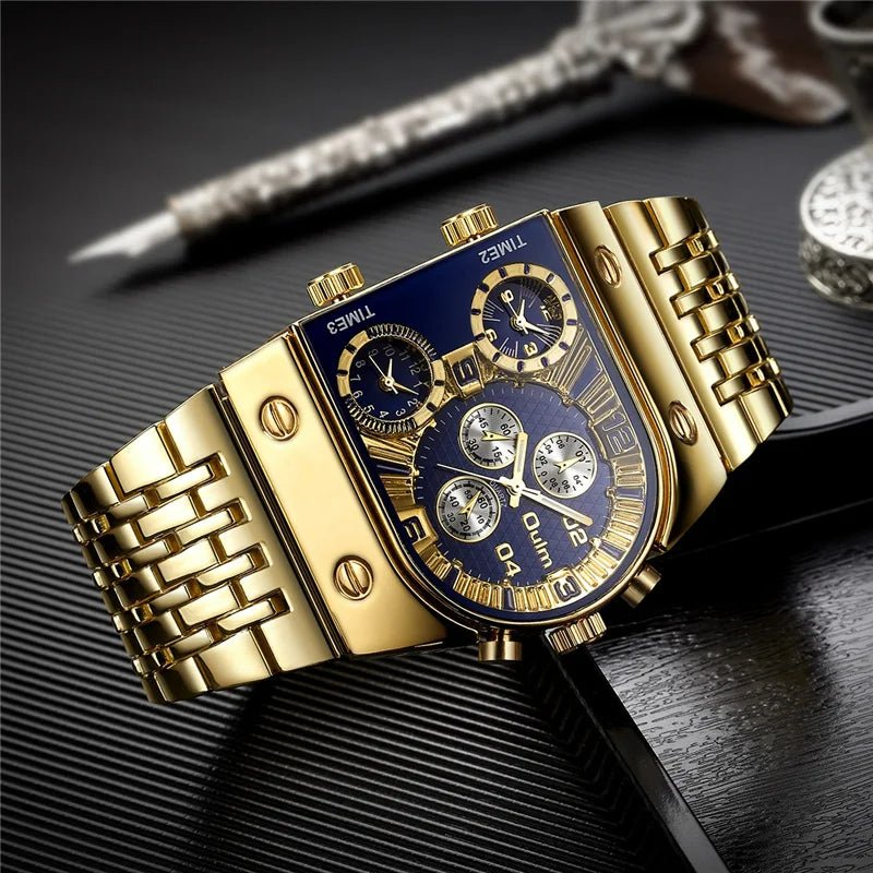 Aurelux –  Goldene Wasserdicht Luxus-Herrenuhr