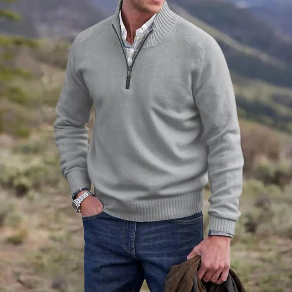 Rory | Men Knitted Half-Zip Pullover Jumper