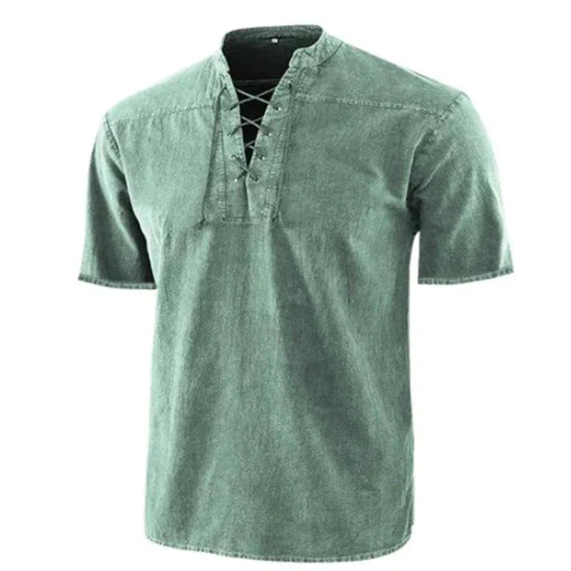 Men’s V Neck Shirt – Breathable Cotton Blend T Shirt Casual Short Sleeve Comfortable Stylish Everyday Wear