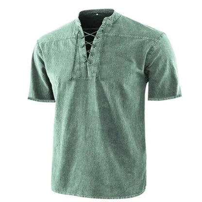Men’s V Neck Shirt – Breathable Cotton Blend T Shirt Casual Short Sleeve Comfortable Stylish Everyday Wear