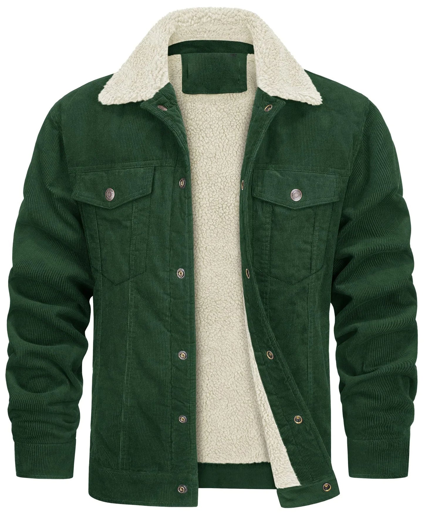 Tom Hollinger | Gefütterte Cordjacke mit Sherpa-Kragen