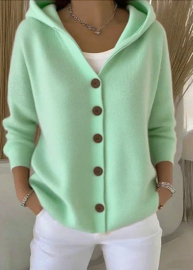 Alsira - Soft-Touch Hooded Cardigan