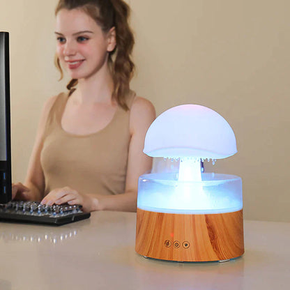 Grzyb Chmura Deszcz Nawilżacz Powietrza - CalmCloud-Drewno-Trend Polska