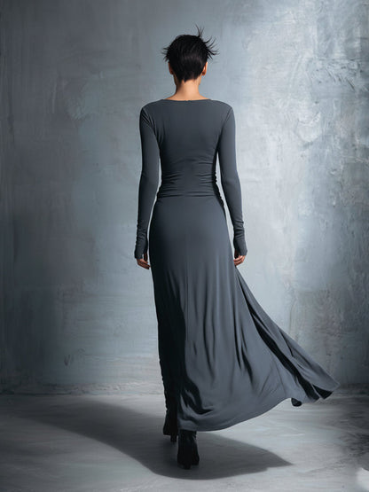 Luxus-Maxikleid mit einer eleganten, fließenden Passform