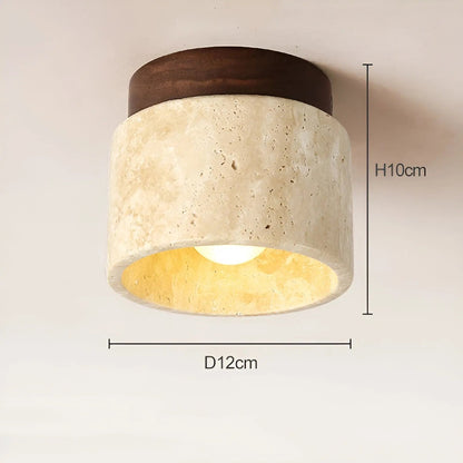 Rusztikus Travertin Mennyezeti Lámpa – TravaGlow