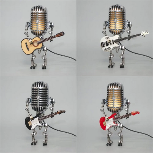 Dekoratív Mikrofon Robotlámpa Gitárral – Max