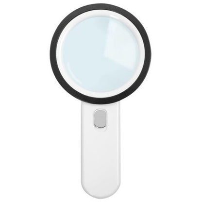 Handheld Led 30X Magnifying Glass Illuminated Light Magnifier White