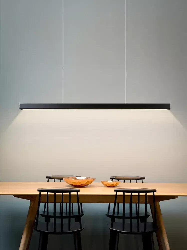 LED Hängelampe Esstisch Linear Schwarz, Pendelleuchte Dimmbar 120–200 cm