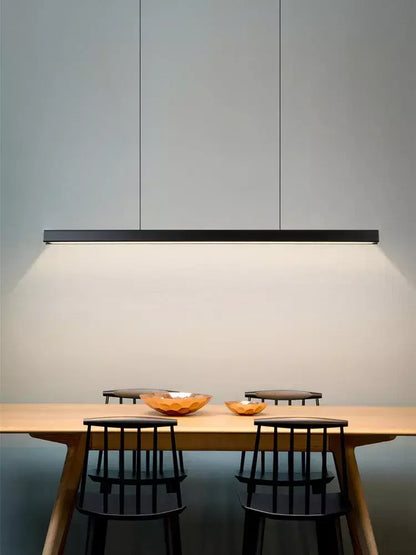 LED Hängelampe Esstisch Linear Schwarz, Pendelleuchte Dimmbar 120–200 cm
