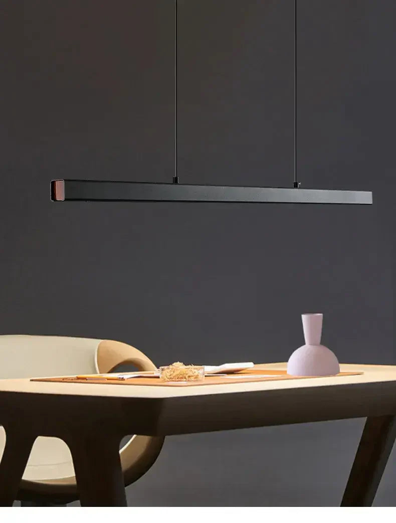 LED Hängelampe Esstisch Linear Schwarz, Pendelleuchte Dimmbar 120–200 cm