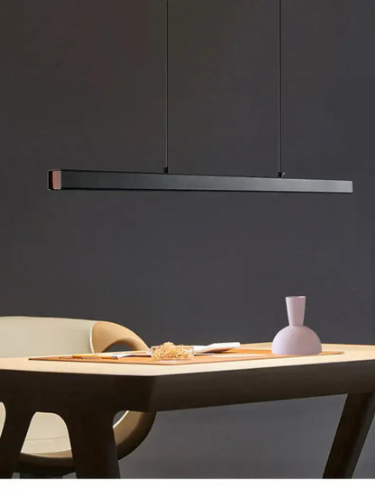 LED Hängelampe Esstisch Linear Schwarz, Pendelleuchte Dimmbar 120–200 cm